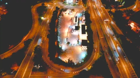 25 Oct 2019, Top view of the high way at PO lam Road, hong kong, Stock Footage 119294918