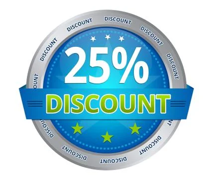 25 percent discount Stock Illustration