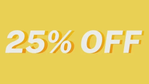 25 Percent discount Simple Text Animation For Media Your Promotional Strategy Stock Footage 158254894