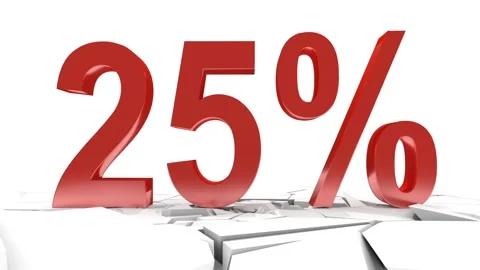 25 Percent Vídeos de archivo 117593240