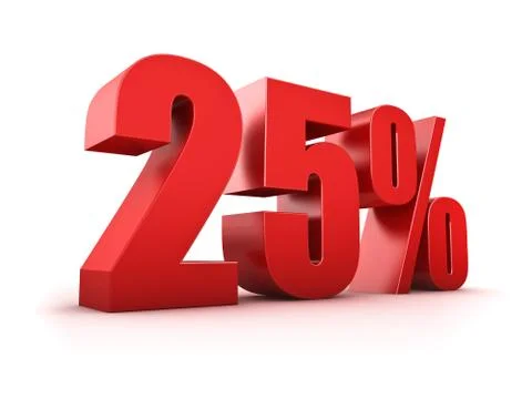 25 percent Stock Illustration