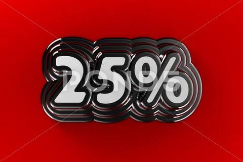 25 percent sign Stock Illustration