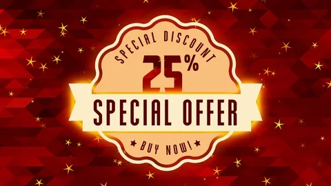 25 percent unique reduce proposal for sought following good with retro badge Stock Footage 130035304