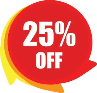25 Percentage  Off Vector Graphic Stock Illustration
