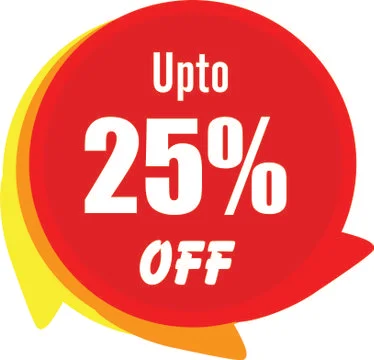 Up to 25 Percentage  Off Vector Graphic, Stock Illustration