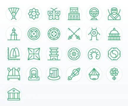 25 PIXEL Perfect Vector Icons themed around Symbolism in High Resolution Re.. 스톡 일러스트