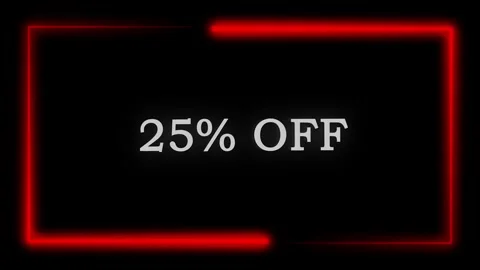 25% OFF with Red Neon Background Stock Footage 302019841