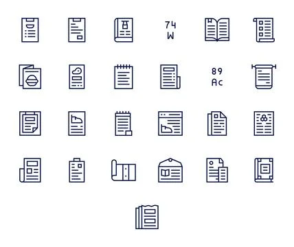 25 Regular Line Grid Fitted Vectors for Specifications Theme Stock Illustration