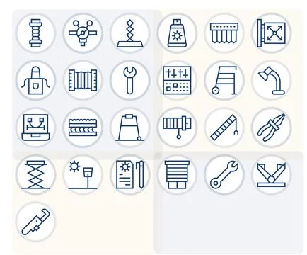 25 Regular Line Pixel Optimized Designs for Adjustable Retina Ready Vector .. イラスト素材