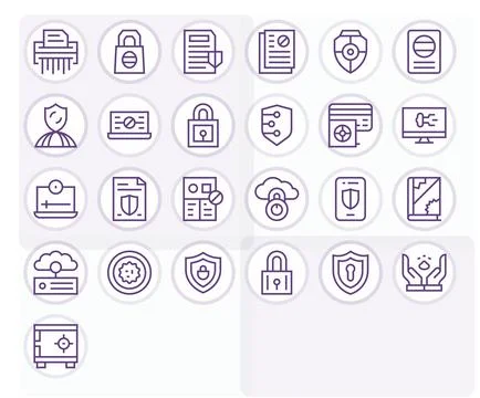 25 Regular Line Pixel Optimized Retina Ready Vector Icons from Information .. Stockillustratie
