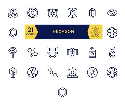 25 Regular Line Pixel Optimized Vector Icons crafted for Hexagon High Resol.. Stock Illustration