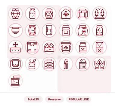 25 Regular Line PIXEL Perfect Vector Icons crafted for Preserve Retina Read.. Illustrazione stock