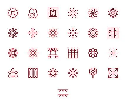 25 Regular Line Vector Icons for Symmetrical in crisp Retina Ready Editable.. 스톡 일러스트