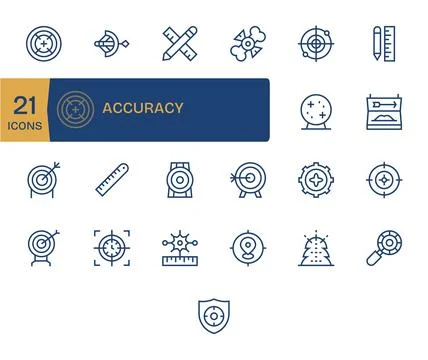 25 Regular Line Vector Icons from Accuracy in Retina Ready Grid Fitted Qualit 스톡 일러스트