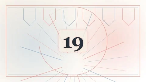 25-Second Abstract Geometric Countdown Timer Vídeo Stock 340465465