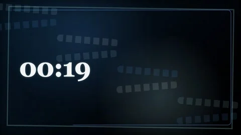 25-Second Blue Digital Countdown Timer Видео 340465544