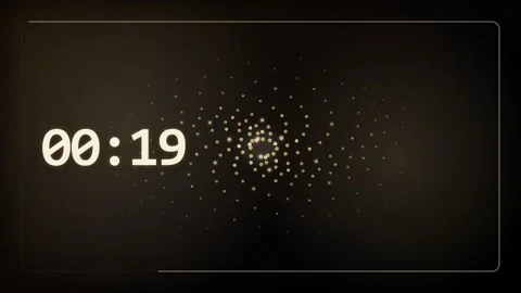 25-Second Golden Dot Spiral Countdown Timer Vídeo Stock 340465481