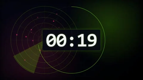 25-Second Green and Red Radar Countdown Timer Vidéo 340465428