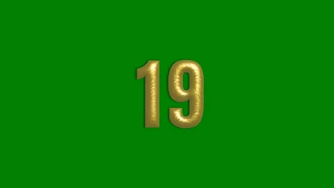 25 second landscape HD video with green background with 2 digit countdown Stock Footage 284431569