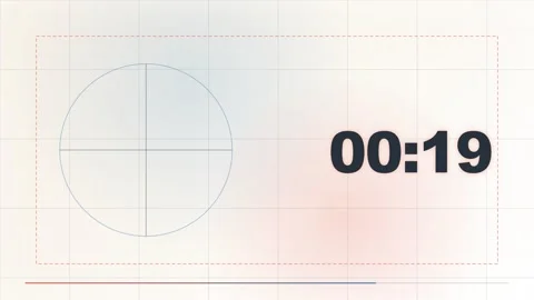 25-Second Minimalist Countdown Timer with Circular Progress Stock Footage 340465547