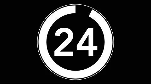 25 seconds simple countdown timer Stock Footage 160613252