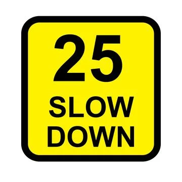 25 slow Stock Illustration
