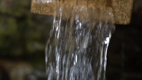 2/5 Slowmotion Drinking Clean Fresh Water Flowing from the Tap Stock Footage 248828907