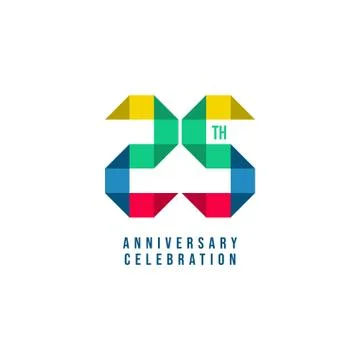 25 th Anniversary Celebration Vector Template Design Illustration Stock Illustration