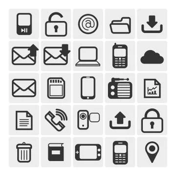 25 vector icons Stock Illustration