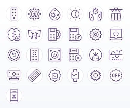 25 Vector Icons inspired by Function in Grid Fitted 128x128 Regular Line qu.. イラスト素材