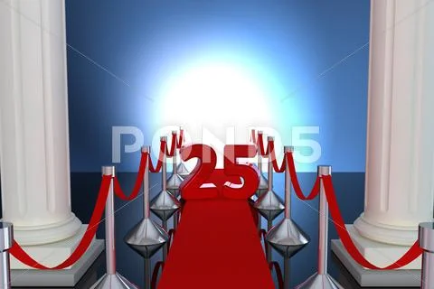 25 year anniversary Stock Illustration