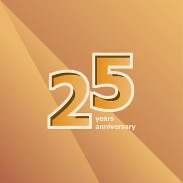 25 Years Anniversary Vector Template Design Illustration Stock Illustration
