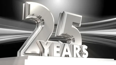 25 Years Silver Anniversary - looping title Stock Footage