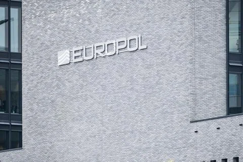 building European Union Agency for Law Enforcement Cooperation with Europol text on facade, EU institutions, counterterrorism intelligence sharing, Hague, Netherlands - September 10, 2023 xkwx justice Europol policing crime facade police European organization building counterterrorism EU Agency Criminal European Union law enforcement security prevention international cooperation intelligence sharing enforcement architecture exterior enforcement agency criminal justice European Union security crime control cross-border partnership Europol building global headquarters crime analysis logo Hague Netherlands