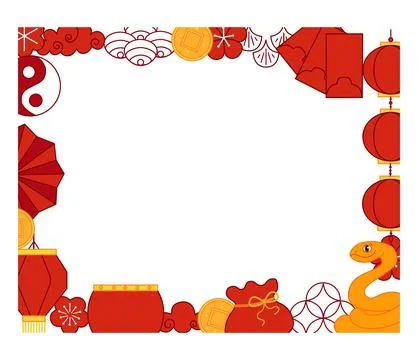 25.1.3 snake frame Stock Illustration