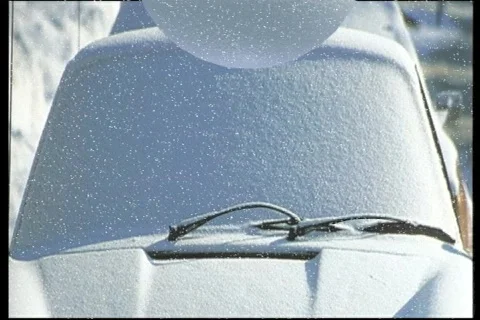 2530 windsheild snowball breaks Stock Footage 809143