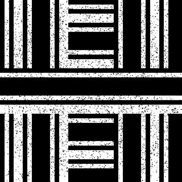 2533 Seamless texture with horizontal black segments Illustrazione stock