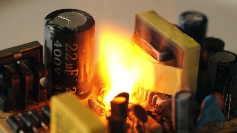 255 Electronic board breakdown, determination of cause, inspection of demals Stock Footage 125056736