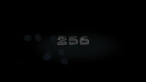 256 title metal text on black alpha channel background Stock Footage 295873685