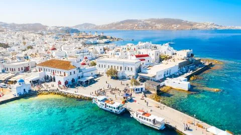Panoramic view of Mykonos town, Greece xkwx panorama cityscape white oia culture tourist old house building traditional village best top aerial attraction luxury nature myconos mikonos bay outdoors idyllic european mill city coast scenic santorini windmill destination beautiful beach landmark famous town holiday view landscape aegean vacation island europe mediterranean summer sea greek mykonos cyclades greece travel