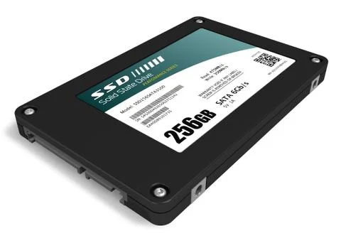 256GB solid state drive (SSD) Stock Illustration
