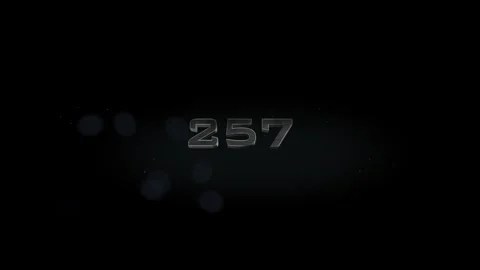 257 title metal text on black alpha channel background Stock Footage 295873686
