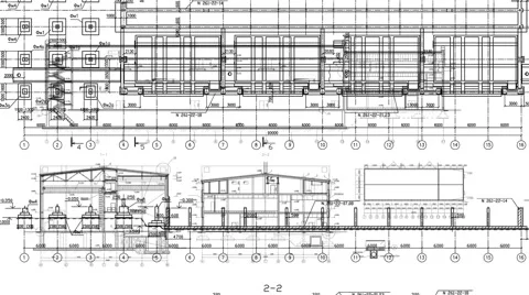 25fps-1080p-Construction Drawings-Front-White Stock Footage 46709593
