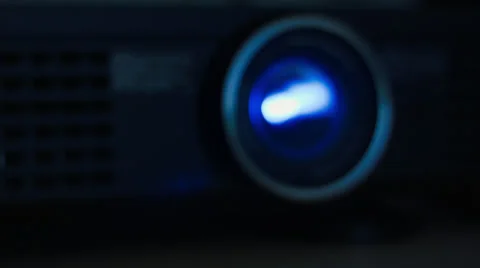 2.5K Digital Video Projector On Slow Focus 스톡 동영상 37656368