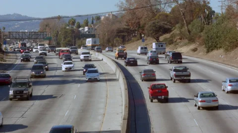 2.5K Los Angeles 101 Freeway Day Stock Footage 37110412