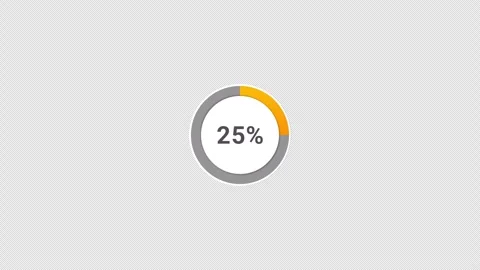 25Loading animation progress bar with percentage Stock Footage 320922505