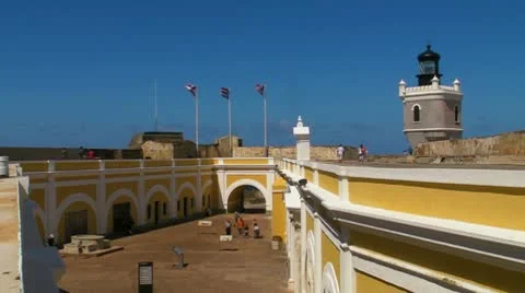 25p El Morro Castle 2 Stock Footage