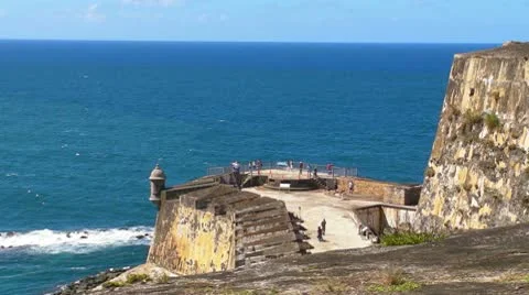 25p El Morro Castle 3 Stock Footage 10304142
