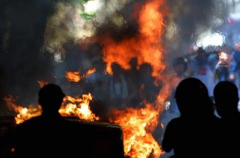 25th anniversary of first violent protests at 2001 G8 summit, Genoa, Italy - 21  Stock Photos