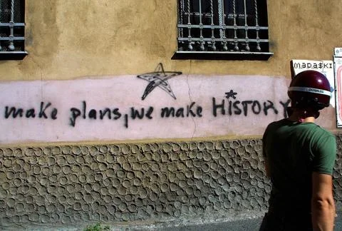 25th anniversary of first violent protests at 2001 G8 summit, Genoa, Italy - 21  Stock Photos